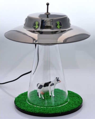 Alien Abduction Lamp – nothing says Halloween better than aliens stealing our cows