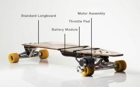 Kickr – retro-fit your longboard with some electric go-go power