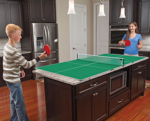 Kitchen Table Tennis – aliens have landed and the kitchen is now a play room