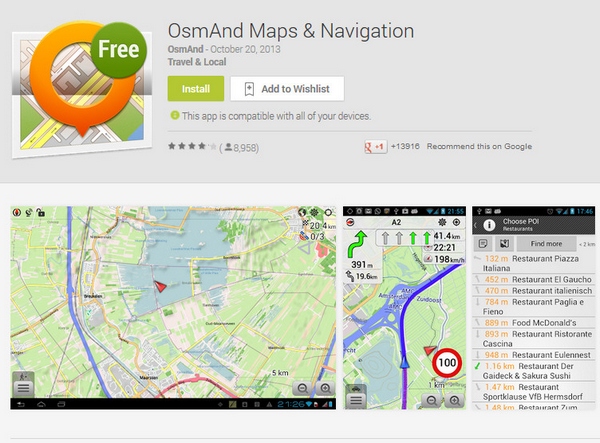 OsmAnd Maps & Navigation – free GPS satellite navigation app removes data roaming expense [Freeware]