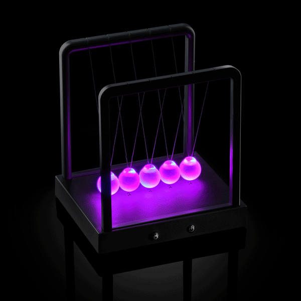 Kinetic Light Newton’s Cradle – Can somebody please stop that irritating clack… Ohhh! Pretty!
