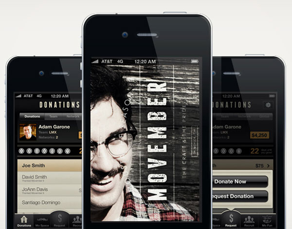 Movember Mobile App for iPhone and Android – because everything else has an app so why not your stache?