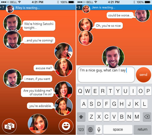 React Messenger – Let your selfie get in on the conversation [Freeware]
