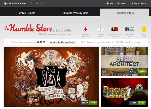 The Humble Store – ultra cheap games for pleasure and charity