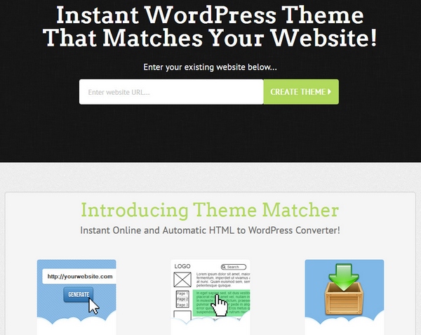Theme Matcher – instantly create a WordPress theme from any site