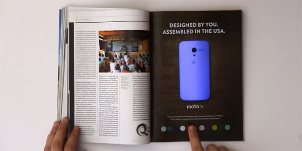 Wired Interactive Color-Changing Moto X Ad – When a print magazine borrows from the digital playbook