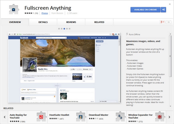 Fullscreen Anything – maximize images, videos and games on any site using this free Chrome extension [Freeware]