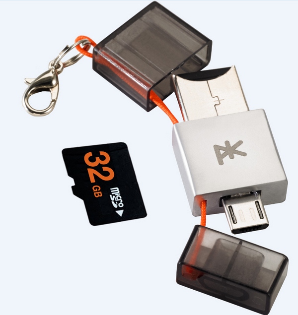 PKParis K2 – easily move files between mobile phones and computers with this tiny dual plug USB key
