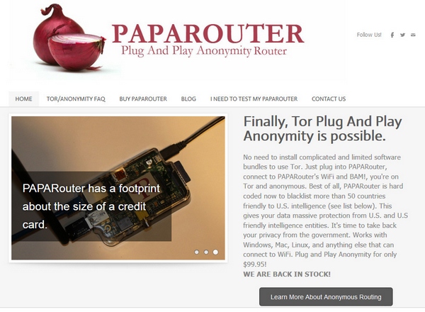 PAPARouter – this is what you need if you REALLY want to be anonymous on the web