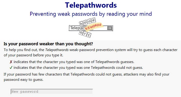 Telepathwords – just how guessable is your password?