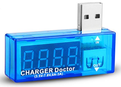 Charge Doctor USB Voltage and Current Tester – helps protect your phones and tablets from charging disasters