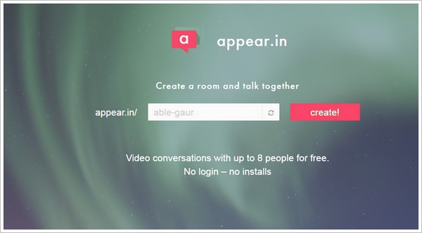 Appear.in – free video conversations with up to 8 people, no login, no install