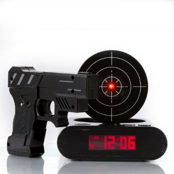 Lock N’ Load Gun Alarm Clock – start your day with a bang