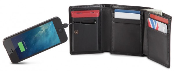 Smartphone Charging Wallet – because just storing cash is way too mundane