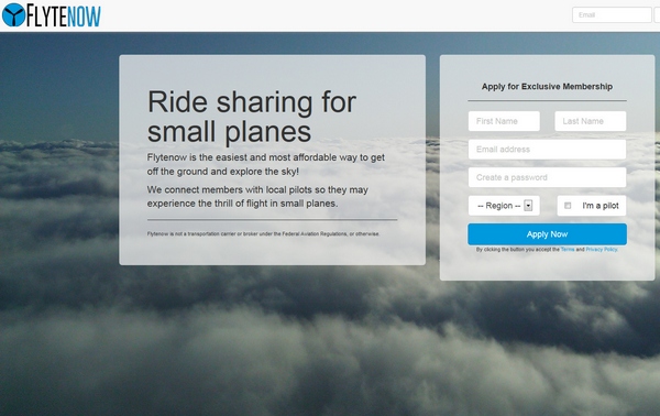 FlyteNow – grab a ride in a small plane and act like you’re in a private jet