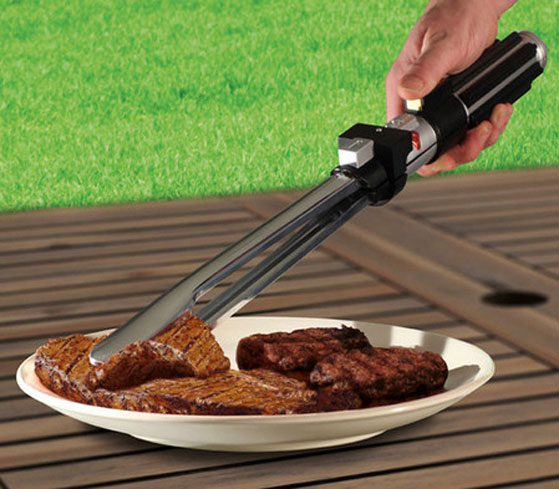 Lightsaber BBQ Tongs – may the sauce be with you