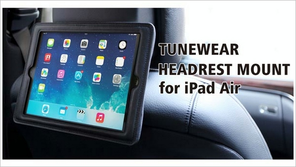 TuneWear Headrest Mount for iPad Air – strap a portable multimedia house to your car and enjoy