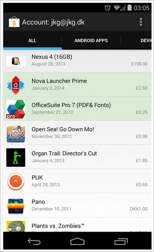 My Paid Apps – keep track of all the Android app and in-app purchases you’ve ever made [Freeware]