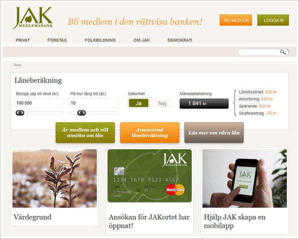 Jak Bank – interest free ethical borrowing becomes a reality in Sweden
