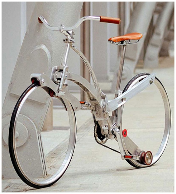 Sada Bike – hubless, elegant and folds to the size of an umbrella