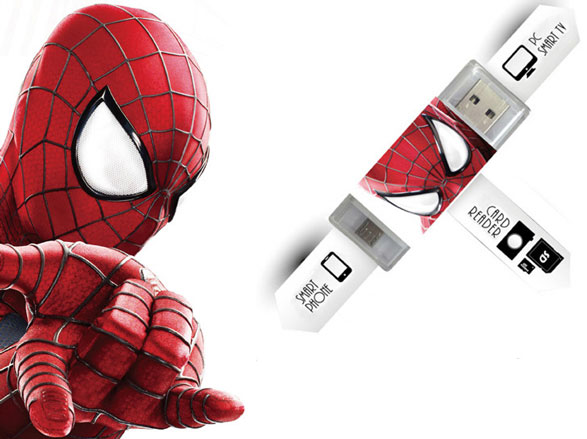 Spiderman 2 Dual Card Reader – spidey delivers flexible storage and conversion with a sticky hand