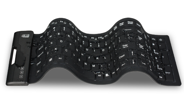 SlimTouch 222 Antimicrobial Waterproof Flex Keyboard: Great for Camping or Netflix Binging