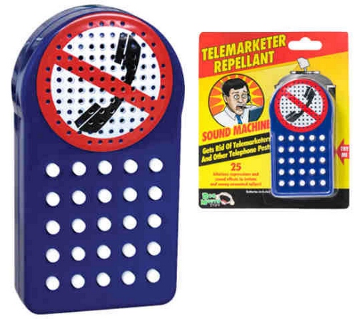 Telemarketer Repellant – get rid of annoying phone callers with the push of a button