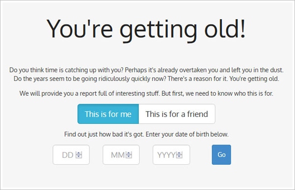 You’re Getting Old – cool online app lets you find out what’s been going on during your lifetime so far