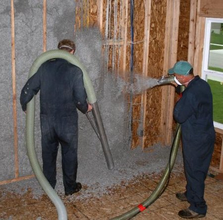 Nu-Wool insulation spray-on