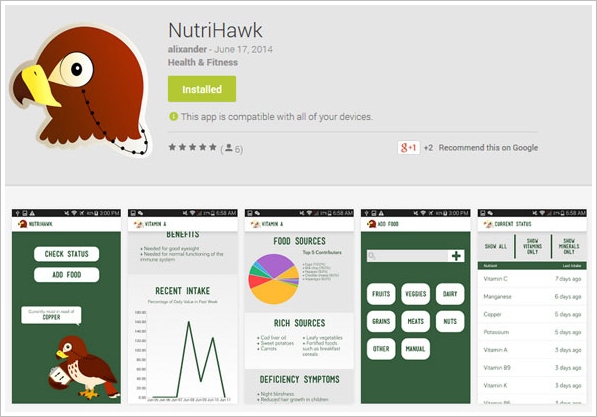 NutriHawk – keep tabs on your essential vitamins and minerals [Freeware]