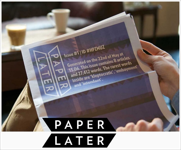 PaperLater – create your own newspaper from stuff you don’t have time to read online