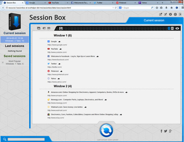Session Box – brilliant tool lets you save and sync your tabs for use on any computer anywhere [Freeware]