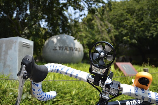 bicycle handlebar portable wind powered lamp generator