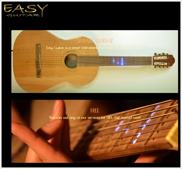 Easy Guitar – LED guitar and online tutor site makes learning the guitar a much easier task