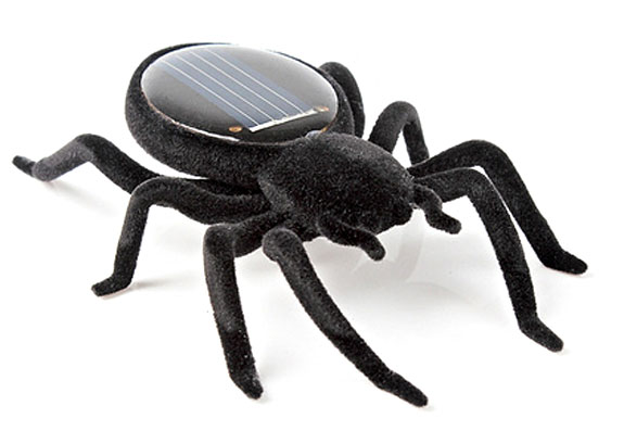 Solar Powered Black Widow Spider – this little critter puts the quake back into sunshine