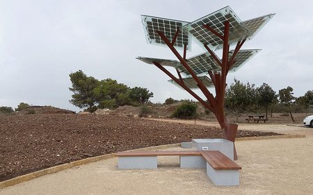 This “tree” lets you charge your cell and gives you wi-fi too