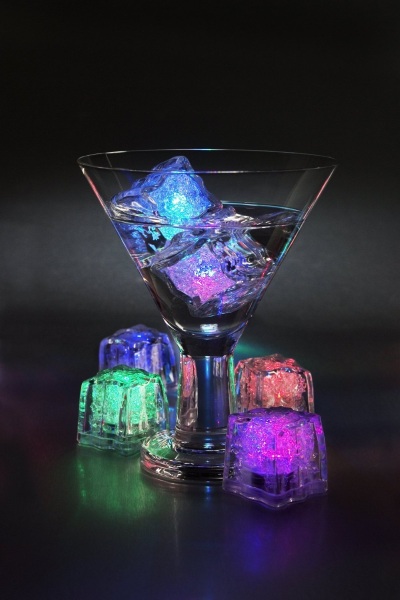 Firefly 12 Pack of Colour Changing LED Ice Cubes – bring rainbow brightness to any event