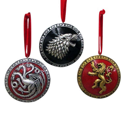 Game of Thrones Sigil Tree Ornaments – because winter is coming err… already here