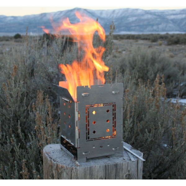 Firebox 5” Folding Campfire Stove – the folding stove that burns anything