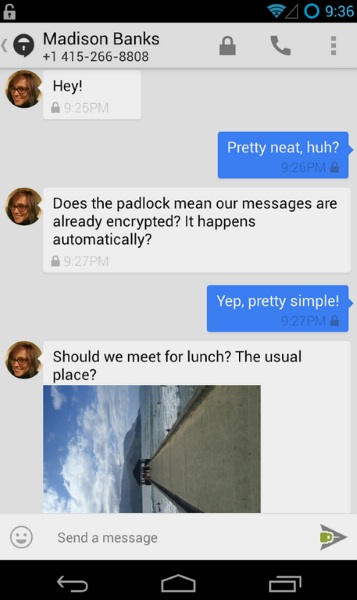 TextSecure in use