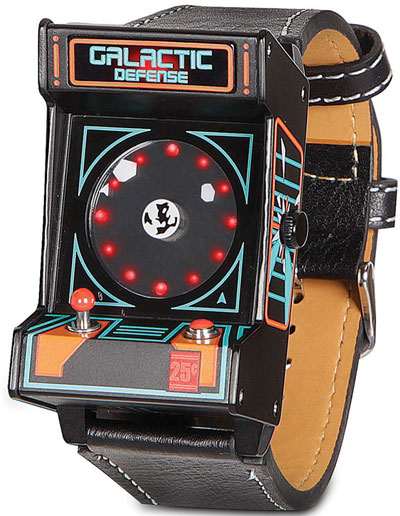 Galactic Defense Arcade Watch – retro asteroids fun on your wrist