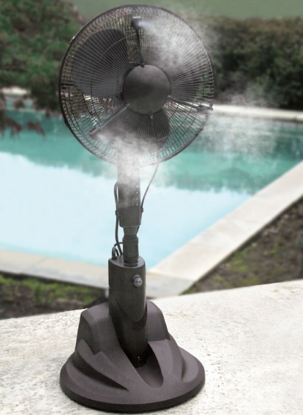 The Evaporative Misting Fan – cool your patio down with this little rainmaker