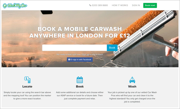 Go Wash My Car – mobile car wash comes to you via your smartphone