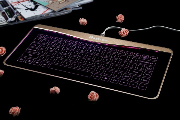 Glass keyboard pink