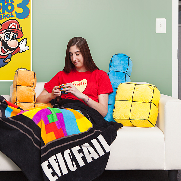 Tetris 3D Cushions – soft, cushy, retro pillows for old school gamers