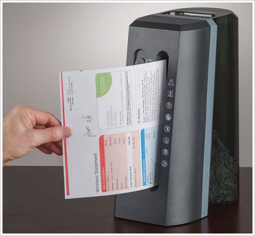 Vertical Paper Shredder – save precious desktop space and keep your data safe too