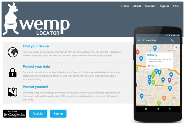 Wemp Locator – collaborative crime map helps you protect your smartphone in risky areas [Freeware]