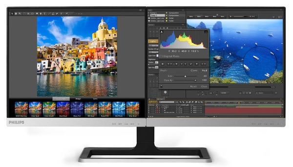 Phillips 19” Dual LED IPS Monitor – two screens, one stand