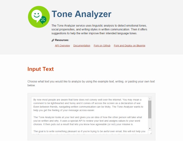 Tone Analyzer – make sure that email isn’t accidently angry