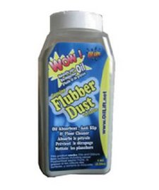 Flubber Dust – the eco-friendly way to clean up oil stains